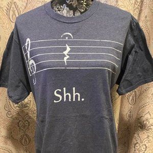 LAST CALL!! Port & Company Music "Shh." Rest T-Shirt, L